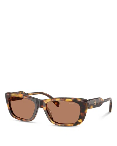 Miu Miu Rectangular Sunglasses, 56mm In Multi