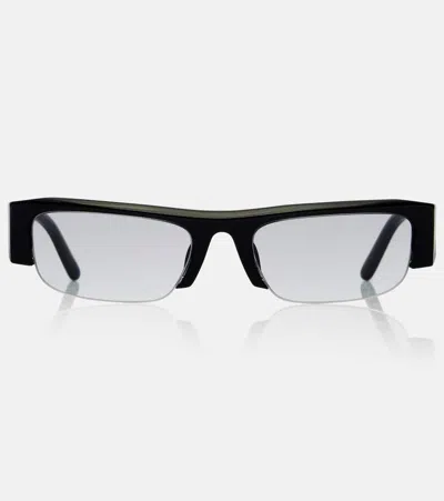 Miu Miu Rectangular Sunglasses In Black