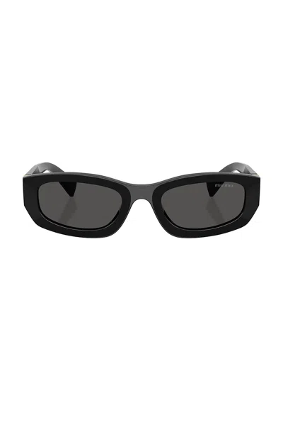 Miu Miu 0mu B04s Miu Glimpse 16k08z Nero Sunglasses In Black