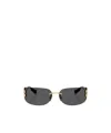 Miu Miu 75mm Oversize Rectangular Wrap Sunglasses In Blue