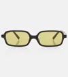 Miu Miu Rectangular Sunglasses In Green