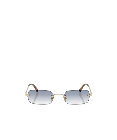 Miu Miu Rectangular Sunglasses In Gray