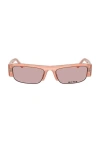 Miu Miu Rectangular Sunglasses In Pink