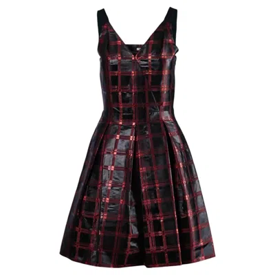 Pre-owned Miu Miu Red And Black Tartan Dress - '10s