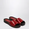 Miu Miu Red Clogs In Patent Leather With Logo Women In Red