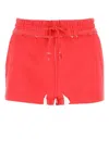 Miu Miu Red Abstract-print Shorts