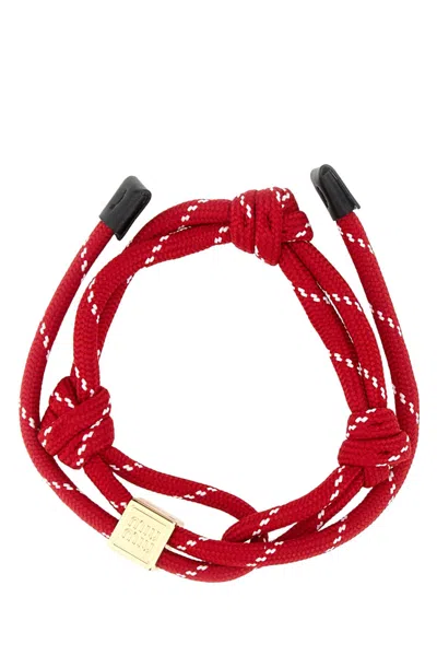 MIU MIU MIU MIU RED FABRIC BRACELET