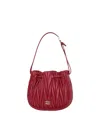 Miu Miu Drawstring Clutch Bag In Red