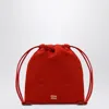 Miu Miu Red Suede Pouch Women In Red