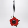 Miu Miu Red Trick Keychain In Crochet And Leather Women In Red