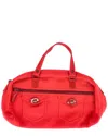 Miu Miu Red Wool Front Pockets Detail Bowler Handbag (authentic Pre-loved)