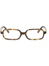 Miu Miu Regard Rectangular Sunglasses In Brown