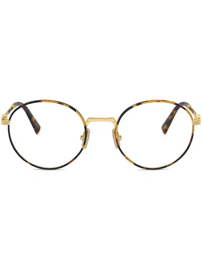 Miu Miu Regard Glasses In Gold