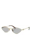 Miu Miu Hexagonal Frame Sunglasses In Gray