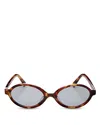 Miu Miu Regard Oval Blue Light Glasses, 50mm In Gray