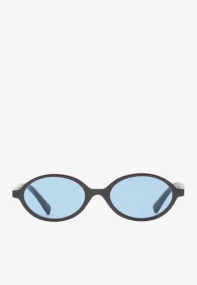 MIU MIU REGARD OVAL SUNGLASSES