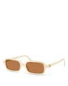 Miu Miu Rectangular Sunglasses In Neutral