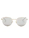 Miu Miu Regard Sunglasses In Gold