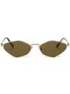 Miu Miu Regard Sunglasses In Gold