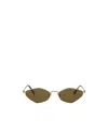 Miu Miu Regard Sunglasses With Irregular Frames In Green