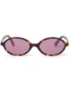 Miu Miu Regard Tortoiseshell-effect Sunglasses In Brown