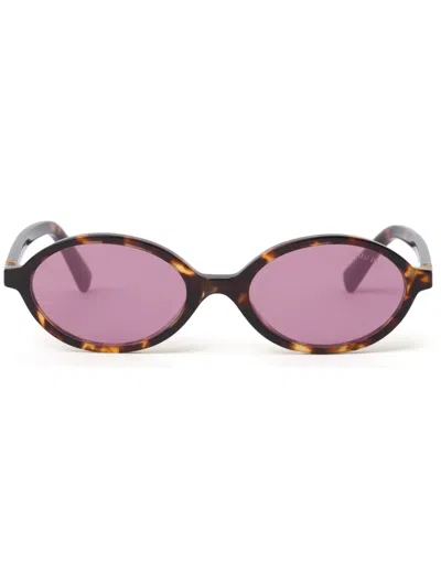 MIU MIU REGARD TORTOISESHELL-EFFECT SUNGLASSES