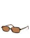 Miu Miu Tortoiseshell Rectangle-frame Sunglasses In Havana/brown Solid