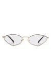 Miu Miu Regent Sunglasses In Gold