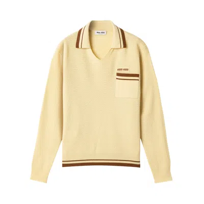 Pre-owned Miu Miu Rete F.12 Scollo 'crema' | Cream | Women's Size 38