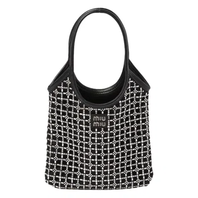 Pre-owned Miu Miu Rete Starlight Crystal Tote Bag 'black' | Women's Size Onesize