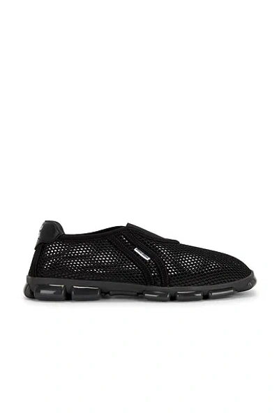 Miu Miu Rete Tech Sneaker In Black