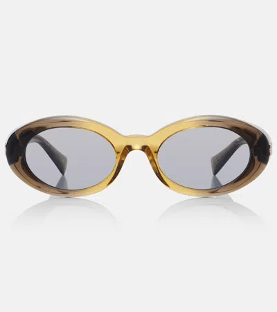 Miu Miu Rêverie Oval Sunglasses In White