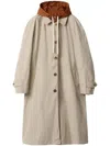 Miu Miu Reversible Coat In Gray
