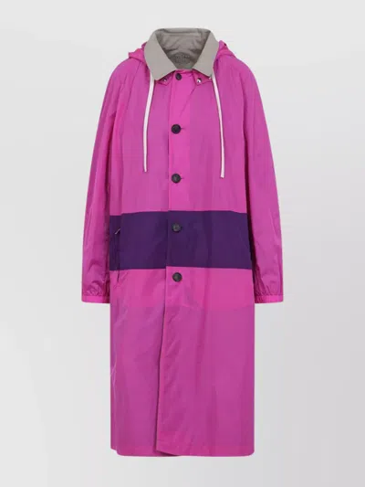 Miu Miu Reversible Design Grey Cotton Coat In Pink