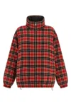 Miu Miu Reversible Front Logo Down Jacket In Red