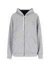Miu Miu Reversible Logo Blouson In Gray