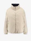 Miu Miu Reversible Nylon Down Jacket In Neutral