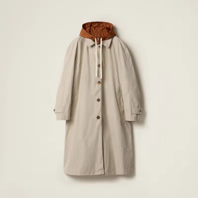 Miu Miu Reversible Coat In Gray