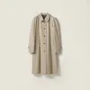 Miu Miu Reversible Single-breasted Twill And Houndstooth Check Trench Coat
