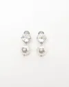 Miu Miu Rhinestone And Dangling Pearl Clip-on Earrings