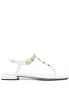 Miu Miu Sandalen Mit Strass In Weiss