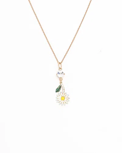 Miu Miu Rhinestone Flower Necklace