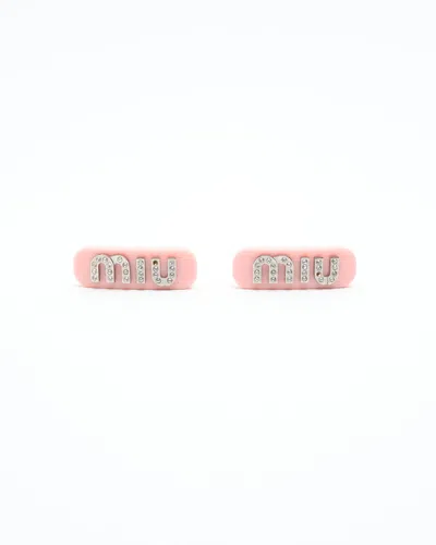 Miu Miu Rhinestone Tortoiseshell Barrette Set