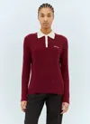 Miu Miu Rib Cashmere Sweater In Burgundy