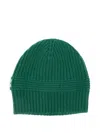 Miu Miu Ribbed Hat In Green