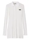 Miu Miu Ribbed Jersey Mini-dress In White