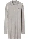 Miu Miu Minikleid Aus Geripptem Strick In Grey