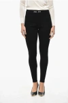 Miu Miu Ribbed Knitted Leggings In Black