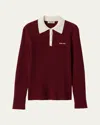 Miu Miu Rib Cashmere Sweater In F038i Amaranto  Naturale