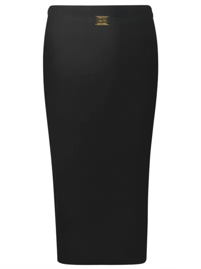 Miu Miu Ribbed Skirt In Black